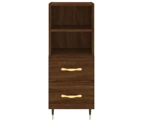 Kumode, Ozolkoka Krāsa, 34,5X34X90 Cm, Inženierijas Koks Vidaxl