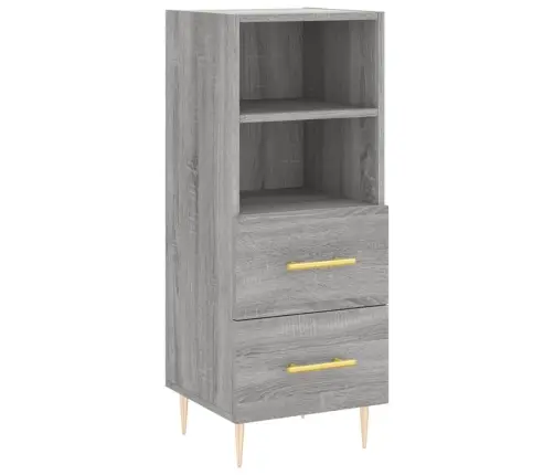 Kumode, Pelēka Ozolkoka, 34,5X34X90 Cm, Inženierijas Koks Vidaxl