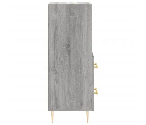 Kumode, Pelēka Ozolkoka, 34,5X34X90 Cm, Inženierijas Koks Vidaxl