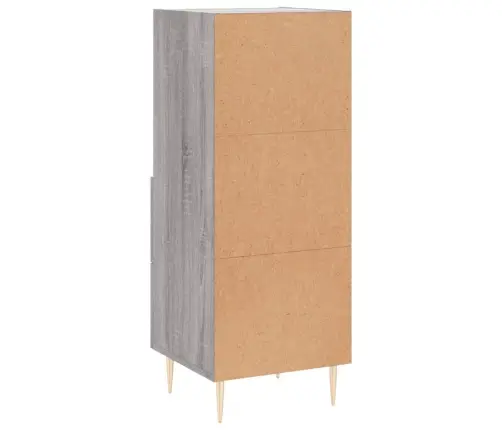 Kumode, Pelēka Ozolkoka, 34,5X34X90 Cm, Inženierijas Koks Vidaxl