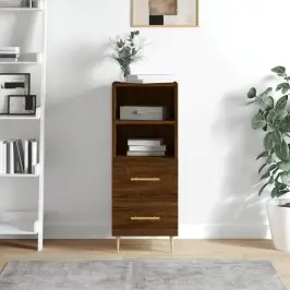 Kumode, Ozolkoka Krāsa, 34,5X34X90 Cm, Inženierijas Koks Vidaxl