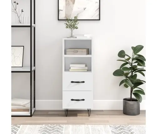 Kumode, Spīdīgi Balta, 34,5X34X90 Cm, Inženierijas Koks Vidaxl Kumode, Spīdīgi Balta, 34,5X34X90 Cm, Inženierijas Koks Vidaxl