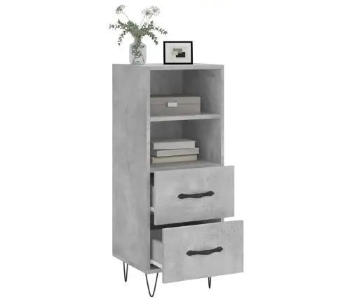 Šoninė Spintelė, Betono Pilka, 34,5X34X90cm Apdirbta Mediena