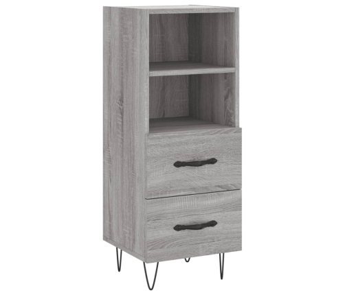 Kumode, Pelēka Ozolkoka, 34,5X34X90 Cm, Inženierijas Koks Vidaxl