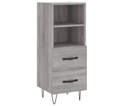 Kumode, Pelēka Ozolkoka, 34,5X34X90 Cm, Inženierijas Koks Vidaxl