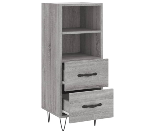 Kumode, Pelēka Ozolkoka, 34,5X34X90 Cm, Inženierijas Koks Vidaxl