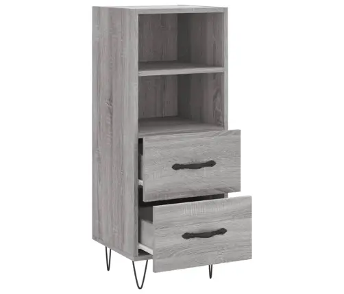 Kumode, Pelēka Ozolkoka, 34,5X34X90 Cm, Inženierijas Koks Vidaxl