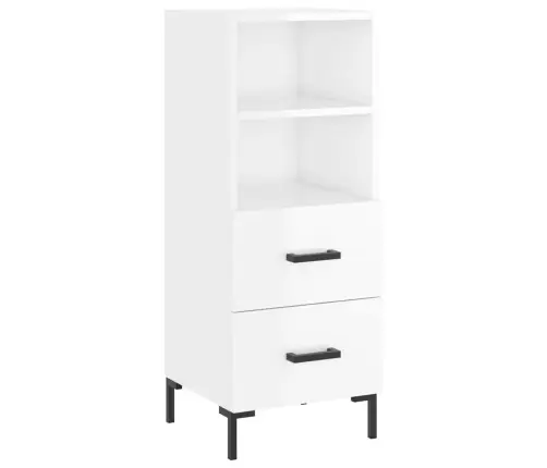 Šoninė Spintelė, Balta, 34,5X34X90cm Apdirbta Mediena, Blizgi