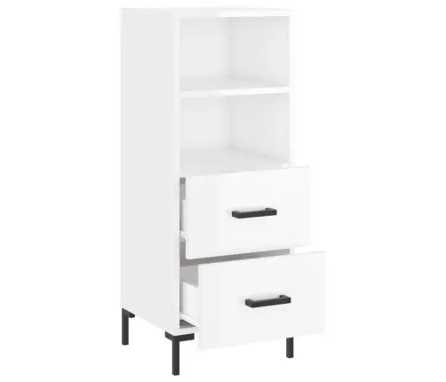 Šoninė Spintelė, Balta, 34,5X34X90cm Apdirbta Mediena, Blizgi