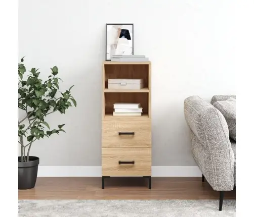 Šoninė Spintelė, Ąžuolo Spalvos, 34,5X34X90cm Apdirbta Mediena