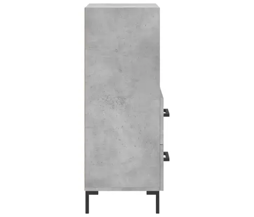 Kumode, Betona Pelēka, 34,5X34X90 Cm, Inženierijas Koks Vidaxl