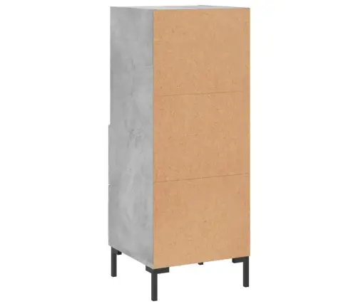 Kumode, Betona Pelēka, 34,5X34X90 Cm, Inženierijas Koks Vidaxl