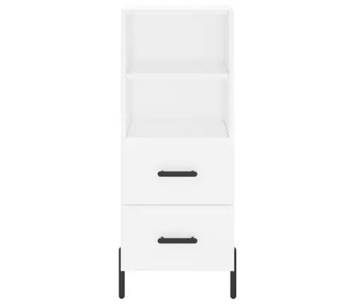 Kumode, Balta, 34,5X34X90 Cm, Inženierijas Koks Vidaxl