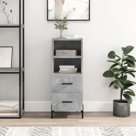 Šoninė Spintelė, Betono Pilka, 34,5X34X90cm Apdirbta Mediena