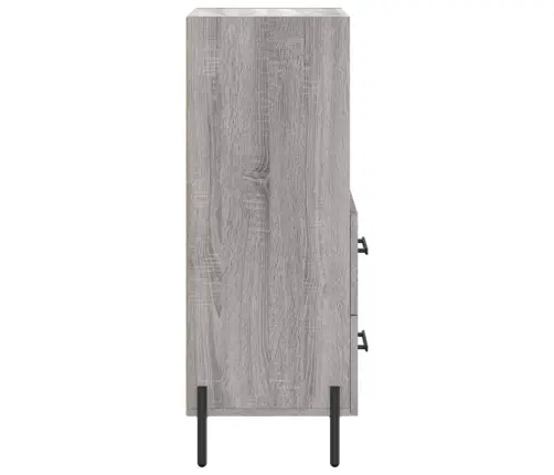 Šoninė Spintelė, Pilka Ąžuolo, 34,5X34X90cm Apdirbta Mediena