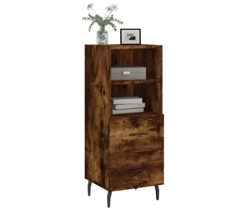 Šoninė Spintelė, Dūminio Ąžuolo, 34,5X34X90cm Apdirbta Mediena