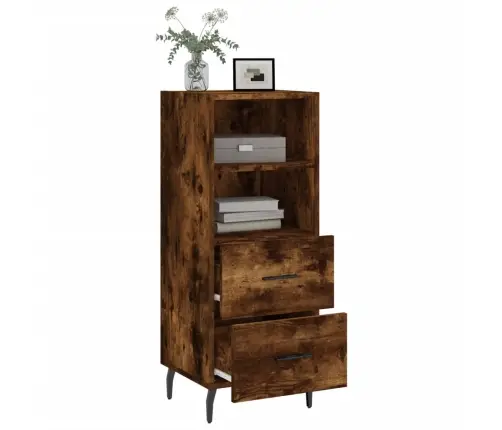 Šoninė Spintelė, Dūminio Ąžuolo, 34,5X34X90cm Apdirbta Mediena