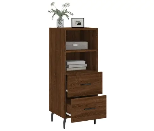 Kumode, Ozolkoka Krāsa, 34,5X34X90 Cm, Inženierijas Koks Vidaxl