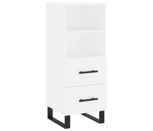 Kumode, Balta, 34,5X34X90 Cm, Inženierijas Koks Vidaxl