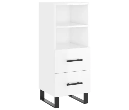 Puhvetkapp, Kõrgläikega Valge, 34,5 X 34 X 90 cm Tehispuit