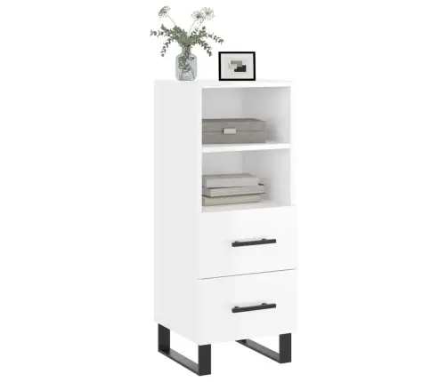 Puhvetkapp, Kõrgläikega Valge, 34,5 X 34 X 90 cm Tehispuit