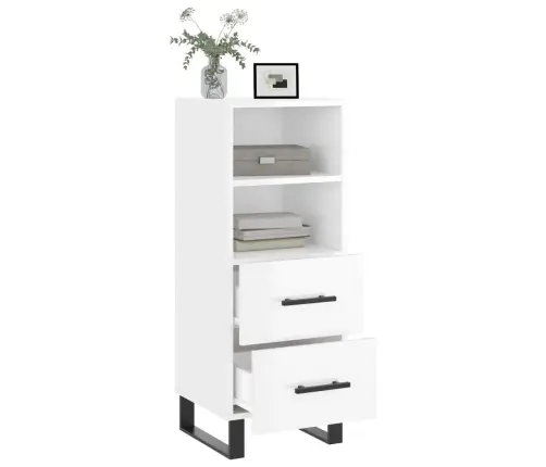 Puhvetkapp, Kõrgläikega Valge, 34,5 X 34 X 90 cm Tehispuit