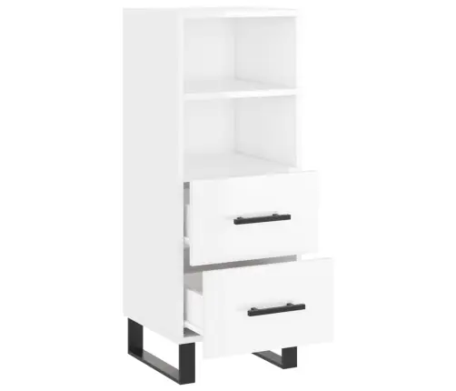 Puhvetkapp, Kõrgläikega Valge, 34,5 X 34 X 90 cm Tehispuit