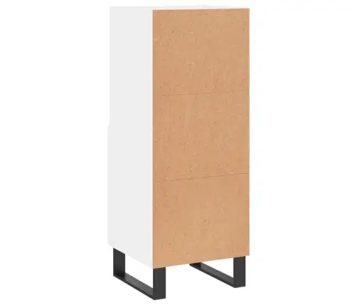 Puhvetkapp, Kõrgläikega Valge, 34,5 X 34 X 90 cm Tehispuit