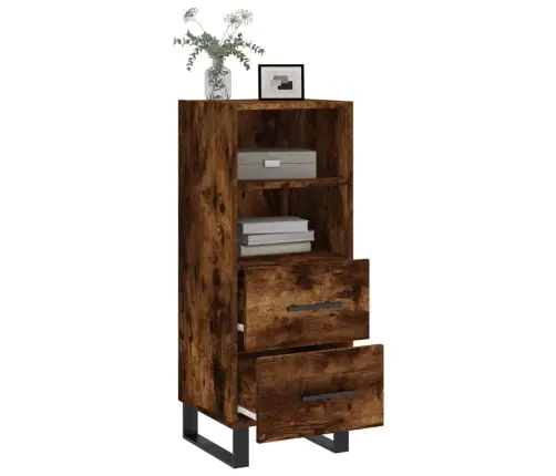 Šoninė Spintelė, Dūminio Ąžuolo, 34,5X34X90cm Apdirbta Mediena Šoninė Spintelė, Dūminio Ąžuolo, 34,5X34X90cm Apdirbta Mediena