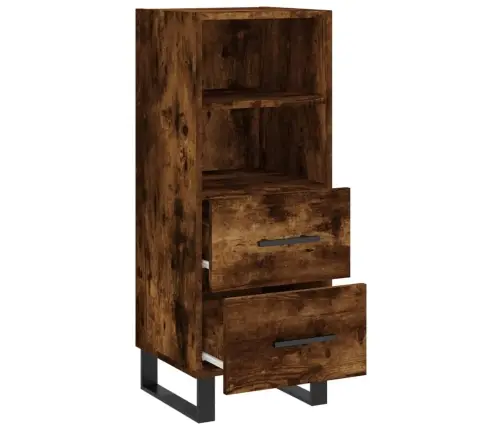 Šoninė Spintelė, Dūminio Ąžuolo, 34,5X34X90cm Apdirbta Mediena Šoninė Spintelė, Dūminio Ąžuolo, 34,5X34X90cm Apdirbta Mediena