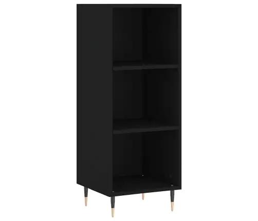 Plaukts, Melns, 34,5X32,5X90 Cm, Inženierijas Koks Vidaxl