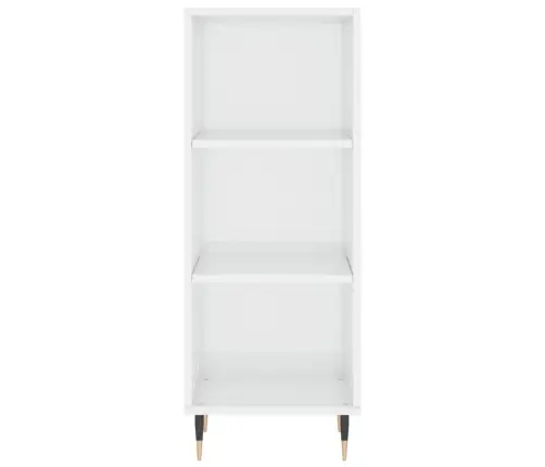 Puhvetkapp, Kõrgläikega Valge, 34,5 X 32,5 X 90 cm Tehispuit