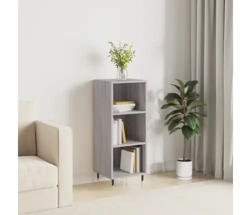 Plaukts, Pelēka Ozola Krāsa, 34,5X32,5X90 Cm, Inženierijas Koks Vidaxl