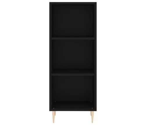 Plaukts, Melns, 34,5X32,5X90 Cm, Inženierijas Koks Vidaxl