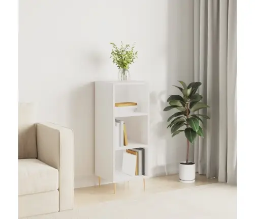 Plaukts, Spīdīgi Balts, 34,5X32,5X90 Cm, Inženierijas Koks Vidaxl Plaukts, Spīdīgi Balts, 34,5X32,5X90 Cm, Inženierijas Koks Vidaxl