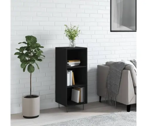 Plaukts, Melns, 34,5X32,5X90 Cm, Inženierijas Koks Vidaxl