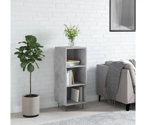 Šoninė Spintelė, Betono Pilka, 34,5X32,5X90cm Apdirbta Mediena