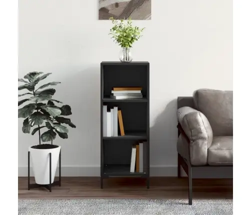 Plaukts, Melns, 34,5X32,5X90 Cm, Inženierijas Koks Vidaxl