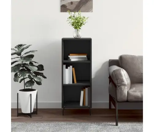 Plaukts, Melns, 34,5X32,5X90 Cm, Inženierijas Koks Vidaxl