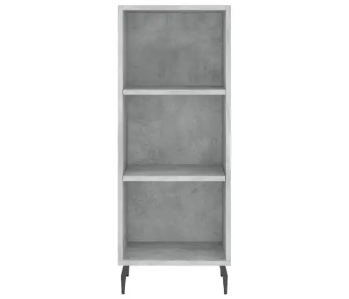 Plaukts, Betona Pelēks, 34,5X32,5X90 Cm, Inženierijas Koks Vidaxl