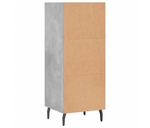 Plaukts, Betona Pelēks, 34,5X32,5X90 Cm, Inženierijas Koks Vidaxl