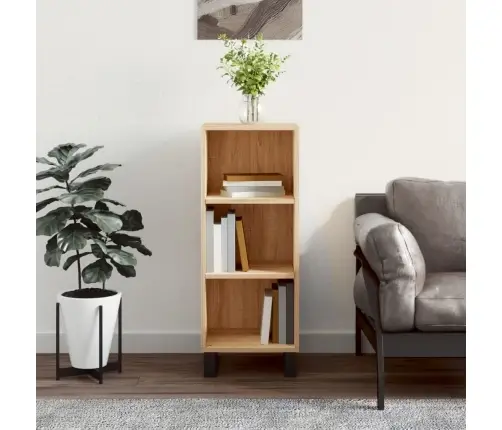 Plaukts, Ozolkoka Krāsā, 34,5X32,5X90 Cm, Inženierijas Koks Vidaxl