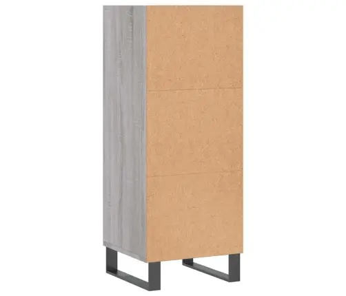 Plaukts, Pelēka Ozola Krāsa, 34,5X32,5X90 Cm, Inženierijas Koks Vidaxl