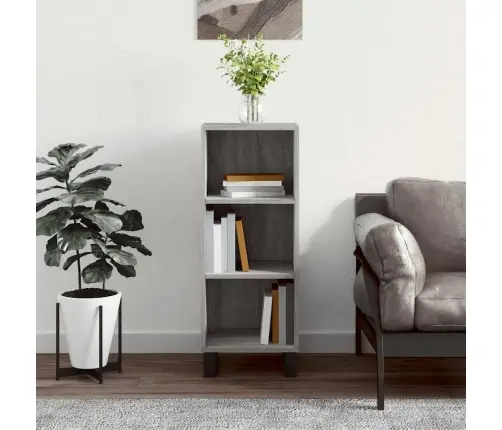 Plaukts, Pelēka Ozola Krāsa, 34,5X32,5X90 Cm, Inženierijas Koks Vidaxl