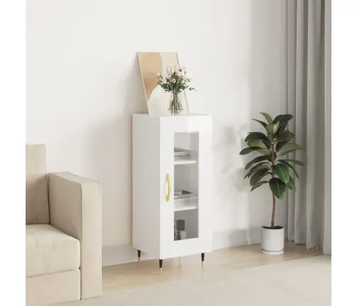 Šoninė Spintelė, Balta, 34,5X34X90cm Apdirbta Mediena, Blizgi