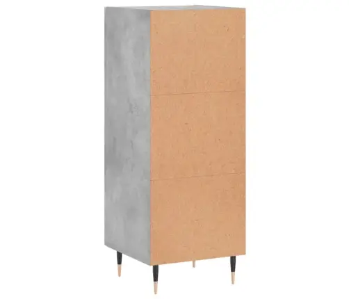 Kumode, Betona Pelēka, 34,5X34X90 Cm, Inženierijas Koks Vidaxl