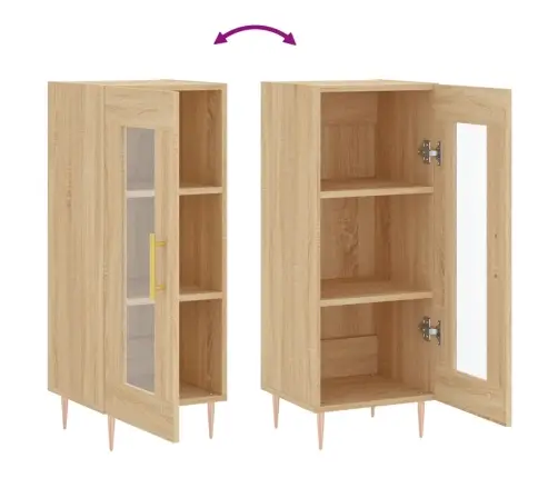 Kumode, Ozolkoka Krāsa, 34,5X34X90 Cm, Inženierijas Koks Vidaxl Kumode, Ozolkoka Krāsa, 34,5X34X90 Cm, Inženierijas Koks Vidaxl