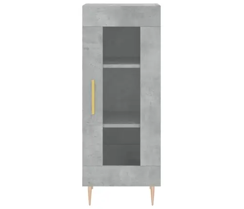 Kumode, Betona Pelēka, 34,5X34X90 Cm, Inženierijas Koks Vidaxl