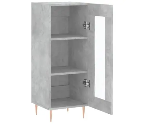 Kumode, Betona Pelēka, 34,5X34X90 Cm, Inženierijas Koks Vidaxl