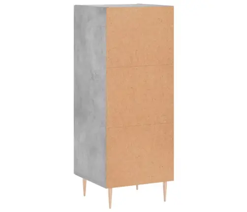Kumode, Betona Pelēka, 34,5X34X90 Cm, Inženierijas Koks Vidaxl